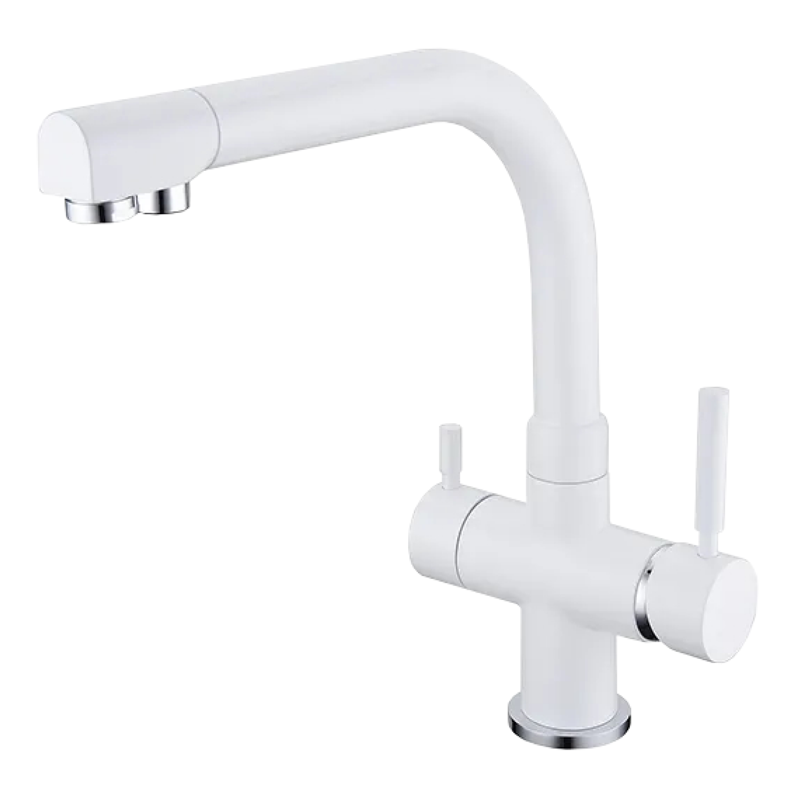 330211-WH Shurity 380 Rubinetto da cucina 3 vie Bianco - immagine 1