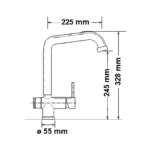 Shurity 392 Rubinetto da cucina Canna Alta 3 vie Bianco - immagine 2
