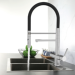 Shurity 360 Rubinetto da cucina con Doccetta in gomma 3 vie Cromo/Nero - immagine 4