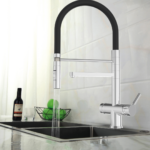 Shurity 360 Rubinetto da cucina con Doccetta in gomma 3 vie Cromo/Nero - immagine 6