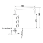 Shurity 312 Rubinetto di prelievo 3 vie Sottofinestra per depuratori 6mm. Granito Avena - immagine 2