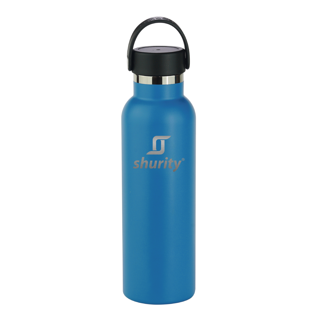 330373-AZ Borraccia Termica Shurity Runbott Sport Acciaio inox con rivestimento in ceramica 600ml. Azzurro - immagine 1