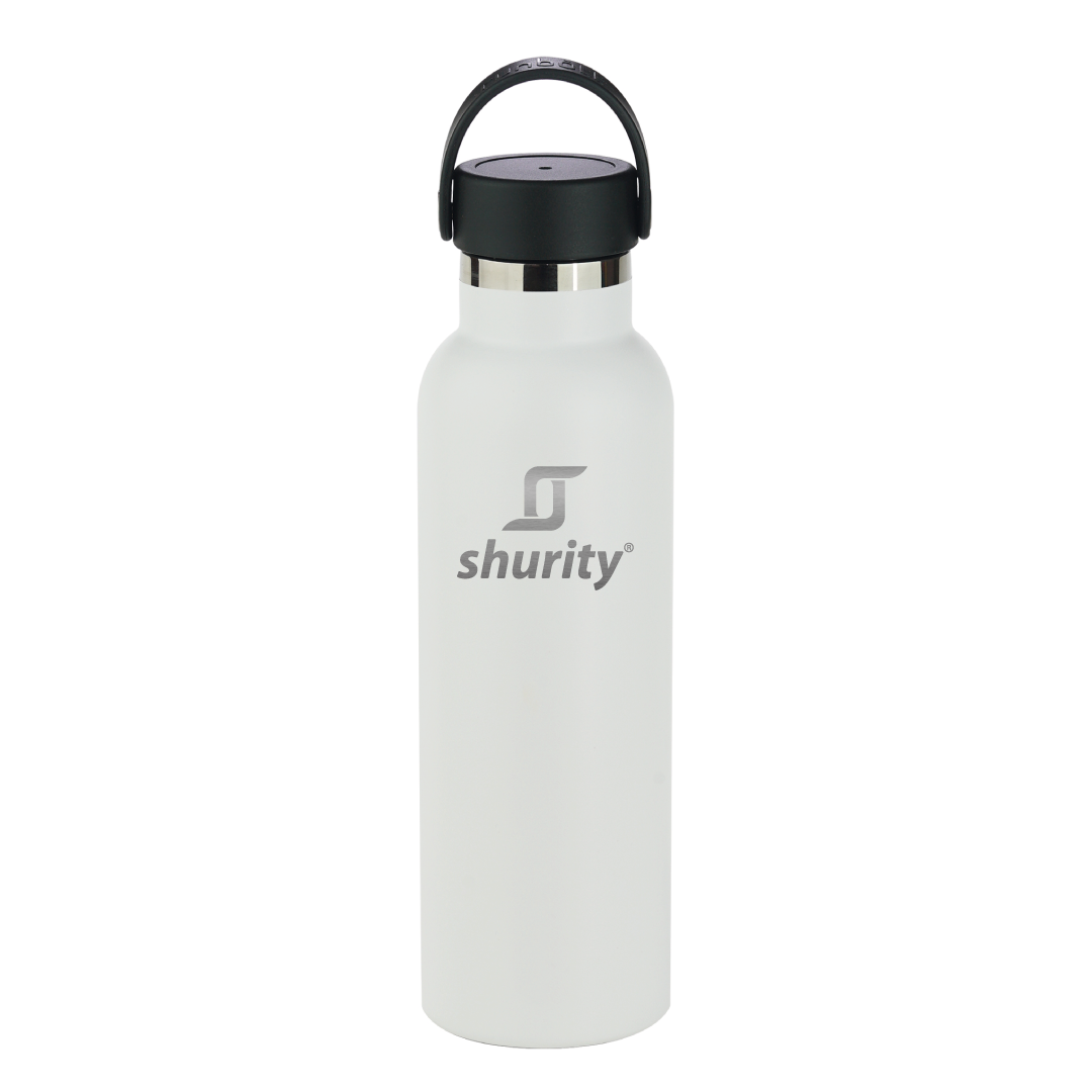 330373-WH Borraccia Termica Shurity Runbott Sport Acciaio inox con rivestimento in ceramica 600ml. Bianco - immagine 1