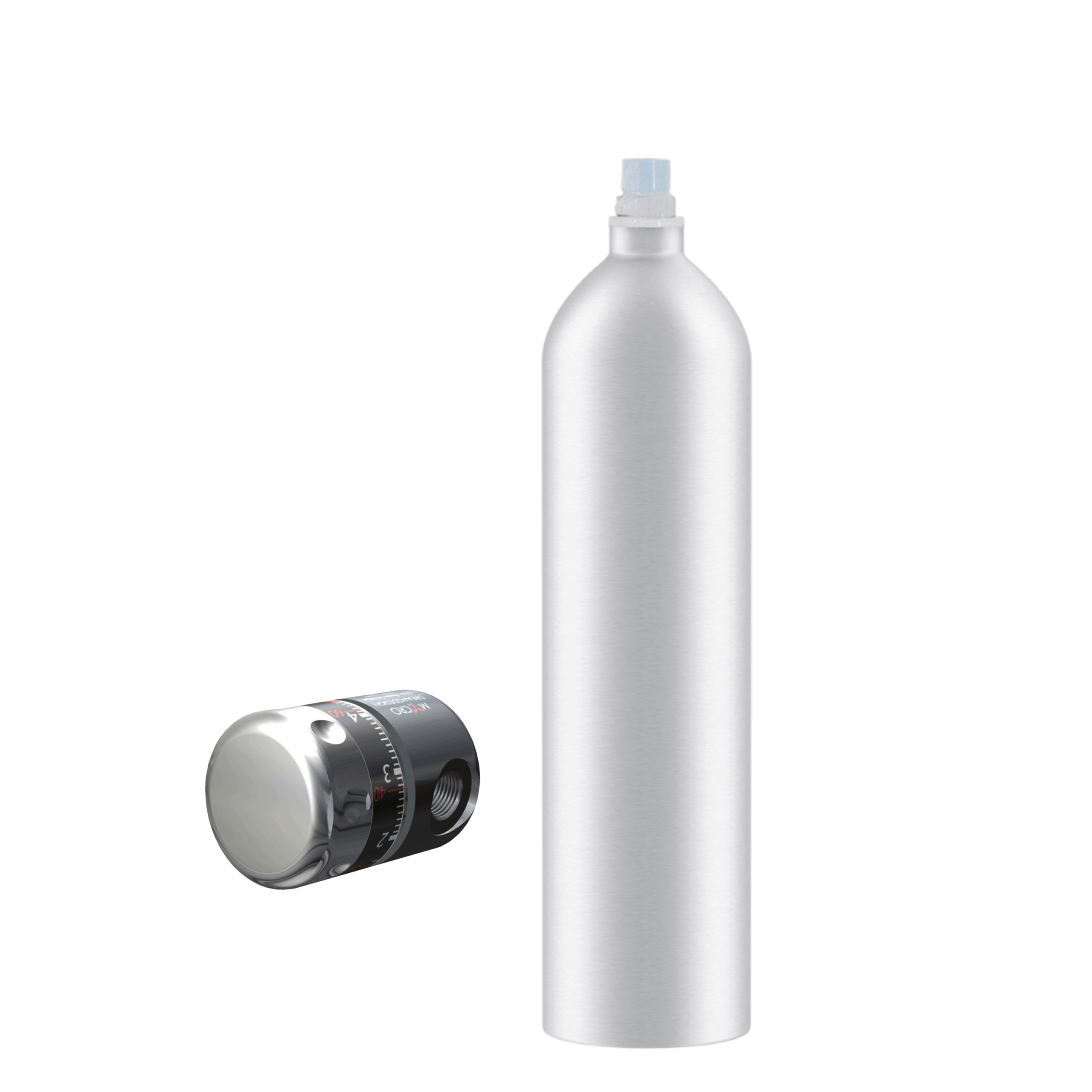 330781 Kit gasatura - Bombola Co2 in alluminio ricaricabile 1Kg 11X1 + Riduttore di pressione - immagine 1