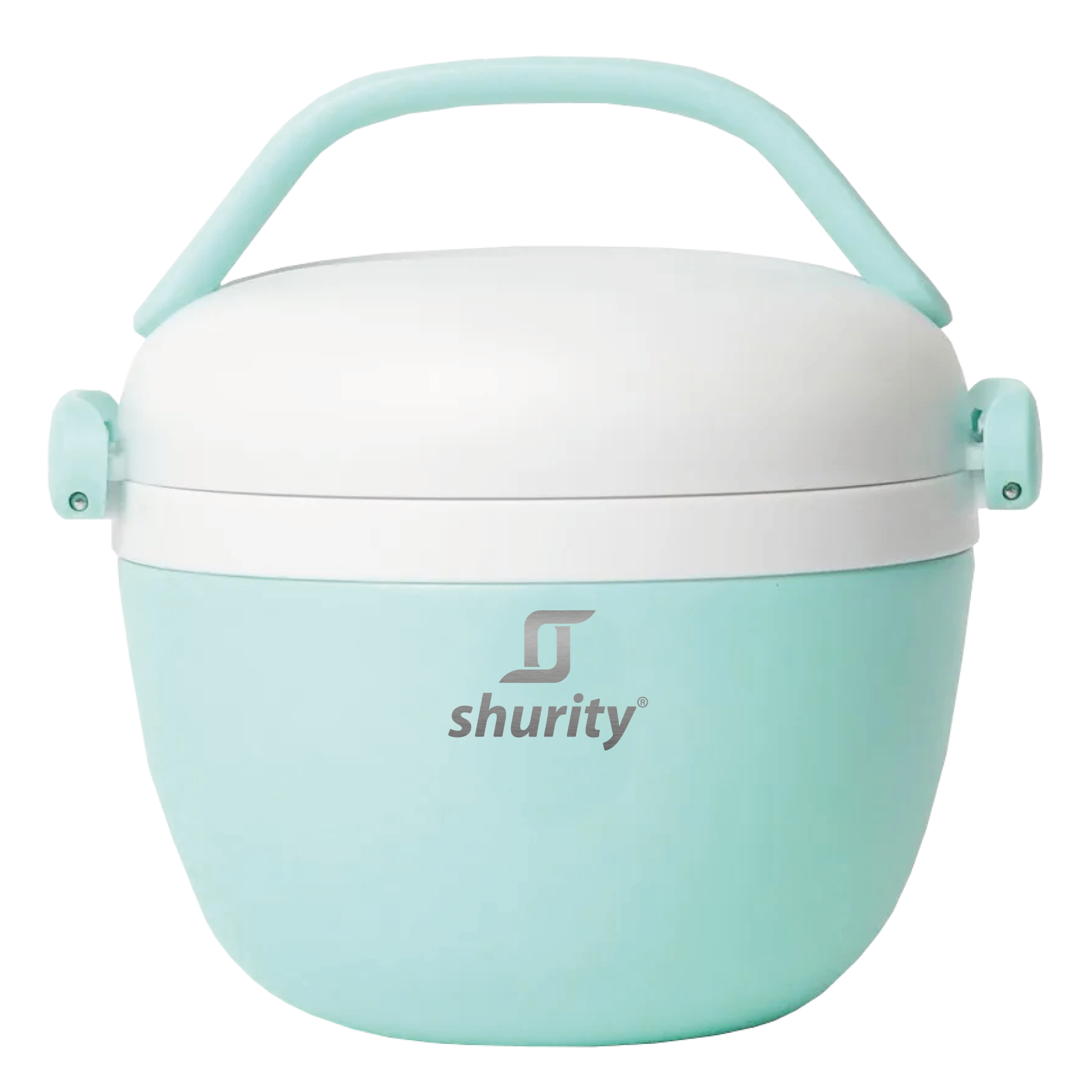 330860-WG-SH Contenitore Termico Porta Pranzo Shurity Runbott Acciaio inox con rivestimento in ceramica 560ml. Bianco/Verde - immagine 1