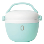 Contenitore Termico Porta Pranzo Shurity Runbott  Acciaio inox con rivestimento in ceramica 560ml. Bianco/Verde - immagine 2