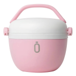 Contenitore Termico Porta Pranzo Shurity Runbott  Acciaio inox con rivestimento in ceramica 560ml. Bianco/Rosa - immagine 2