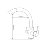 Shurity 340 Rubinetto da cucina 3 vie Ottone - immagine 2