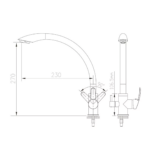 Shurity 340 Rubinetto da cucina 3 vie Ottone - immagine 3