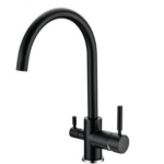 Puritek 350 Rubinetto da cucina 3 vie 3/8” Nero Opaco