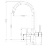 Shurity 355 rubinetto mix Acciaio Inox 3 vie Cromo - immagine 2