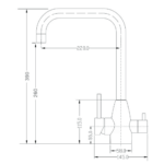 Shurity 335 rubinetto mix Acciaio Inox 3 vie Cromo - immagine 2