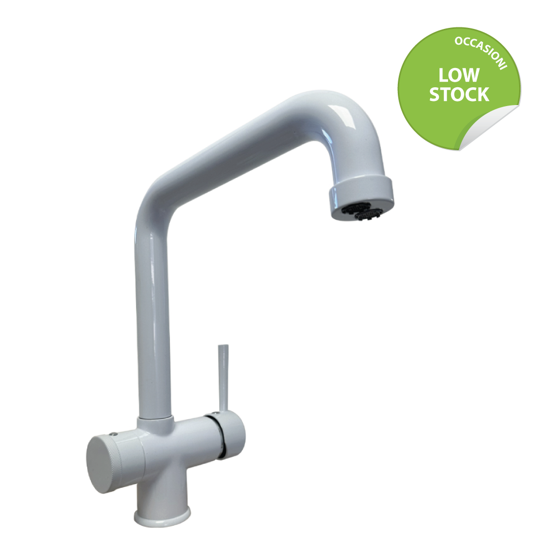 392wh Shurity 392 Rubinetto da cucina Canna Alta 3 vie Bianco - immagine 1