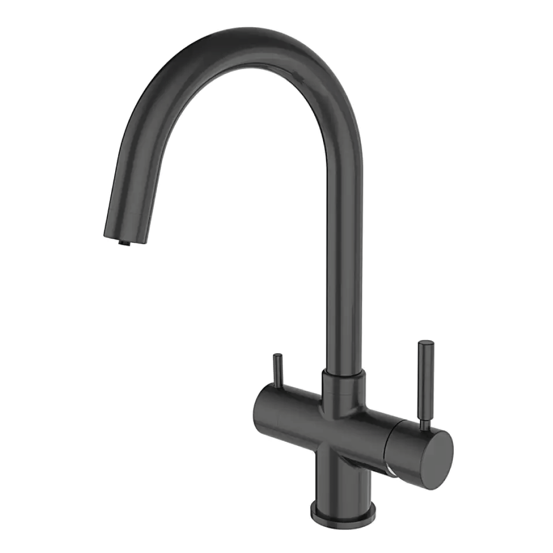410-bk.png Shurity 410 Rubinetto da cucina 4 vie Nero Opaco - immagine 1
