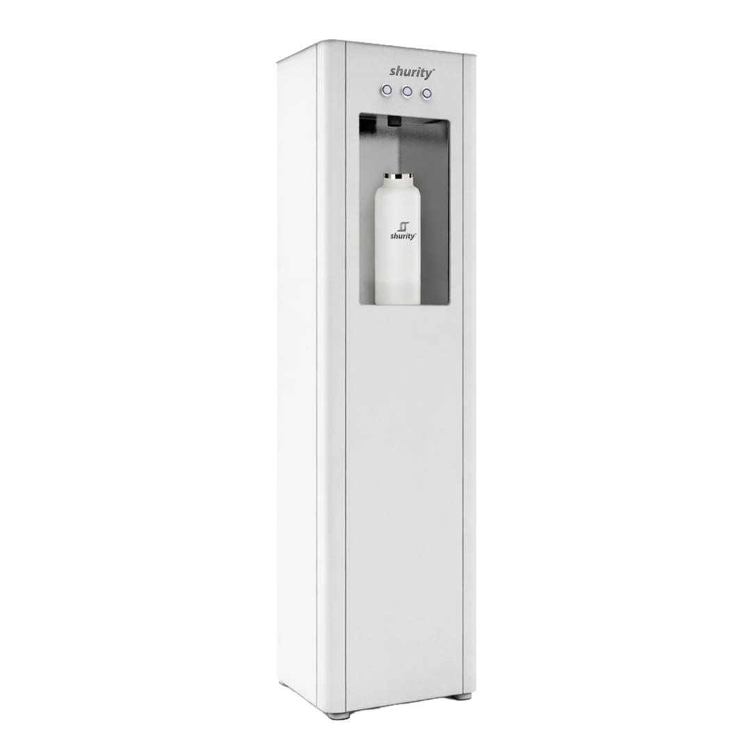 KUBICA 3 WH Shurity Kubica Dispenser Acqua Refrigerata a Colonna con Filtrazione, Bianco - 3 vie Liscia ambiente, fredda e gassata - immagine 1