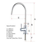 Shurity 130 Rubinetto di prelievo 1 via per depuratori senza metalli pesanti 1/4” Nickel Spazzolato - immagine 2