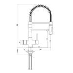Shurity 365 Rubinetto da cucina con Doccetta 3 vie Cromo - immagine 2