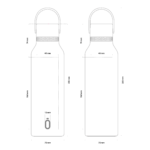 Shurity Runbott Sport Borraccia Termica Acciaio inox con rivestimento in ceramica 600ml. Pesca - immagine 3