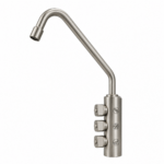 Puritek 300 Rubinetto di prelievo 3 vie per depuratori 1/4”mm. Nickel