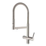 Shurity 390 Rubinetto da cucina con Doccetta senza metalli pesanti 3 vie Nickel Spazzolato