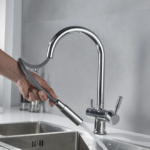 Shurity 351 Rubinetto da cucina con Doccetta estraibile 3 vie Cromo - immagine 2