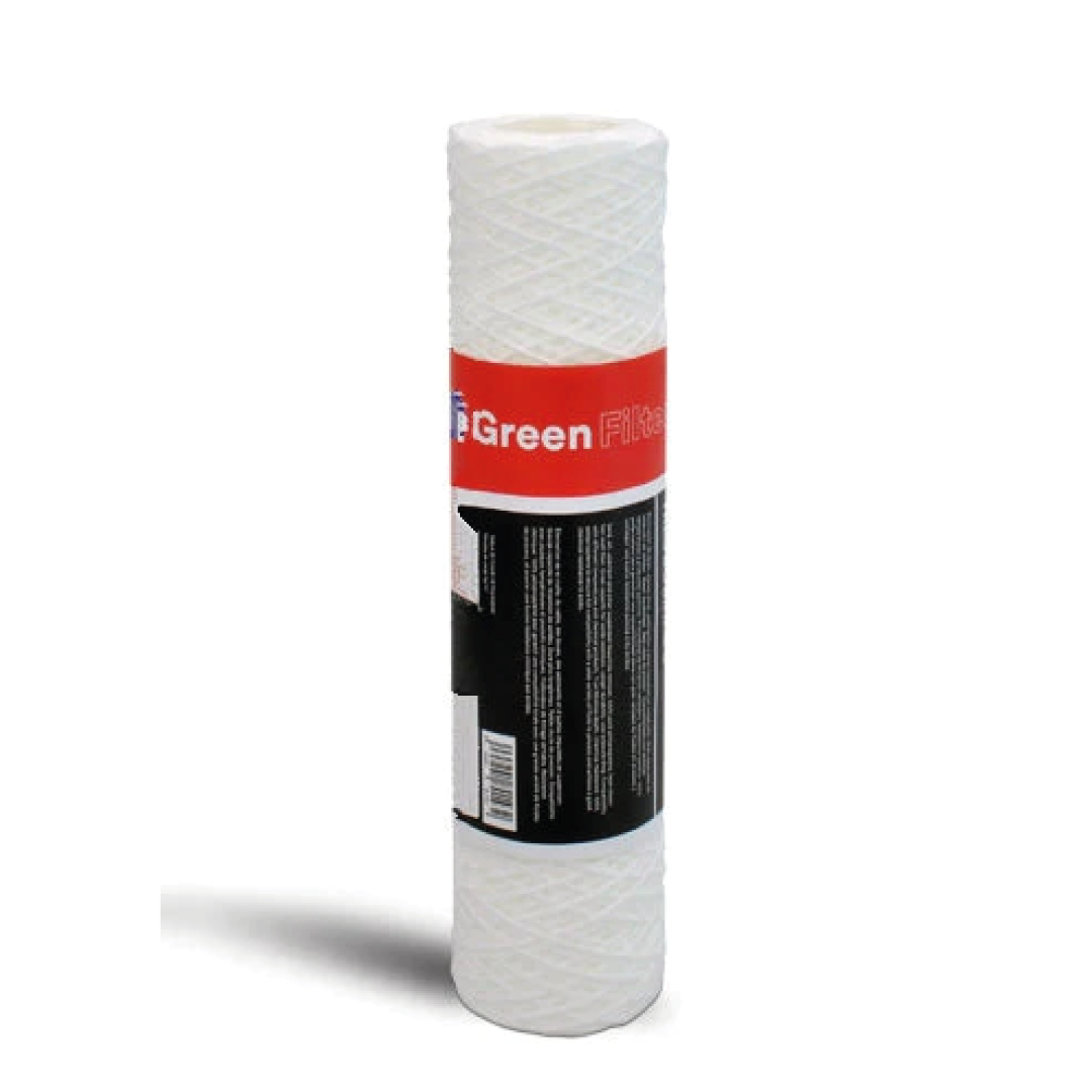 Green-filter-polipropene.png Green filter cartuccia Polipropilene avvolto 10 Pollici - 9-3/4" 1 Micron - immagine 1