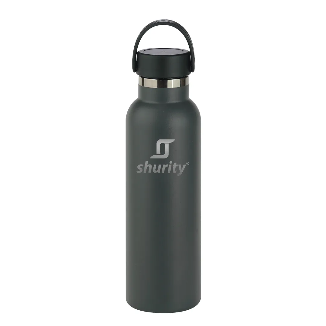 330373-GR Borraccia Termica Shurity Runbott Sport Acciaio inox con rivestimento in ceramica 600ml. Grigio Antracite - immagine 1
