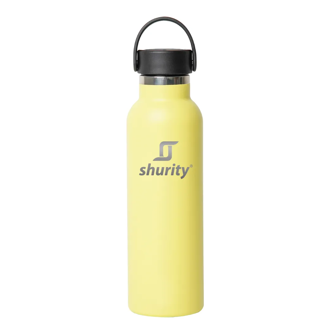 330373-LM Borraccia Termica Shurity Runbott Sport Acciaio inox con rivestimento in ceramica 600ml. Limone - immagine 1