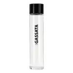 Bottiglia Tube 75cl. Personalizzata Trasparente Acqua Gassata con Tappo Nero (NO LOGO SHURITY)