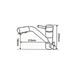 Shurity 320 Rubinetto da cucina Miscelatore 3 vie 3/8"  Bianco - Prodotto con segni d’usura - immagine 3