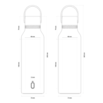 Borraccia Termica Shurity Runbott Sport Acciaio inox con rivestimento in ceramica 600ml. Fuxia - immagine 3