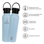 Borraccia Termica Shurity Runbott Sport Acciaio inox con rivestimento in ceramica 600ml. Fuxia - immagine 4