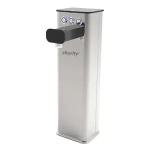 Shurity Kora Colonnina meccanica 3 vie con pulsanti Inox/Nera