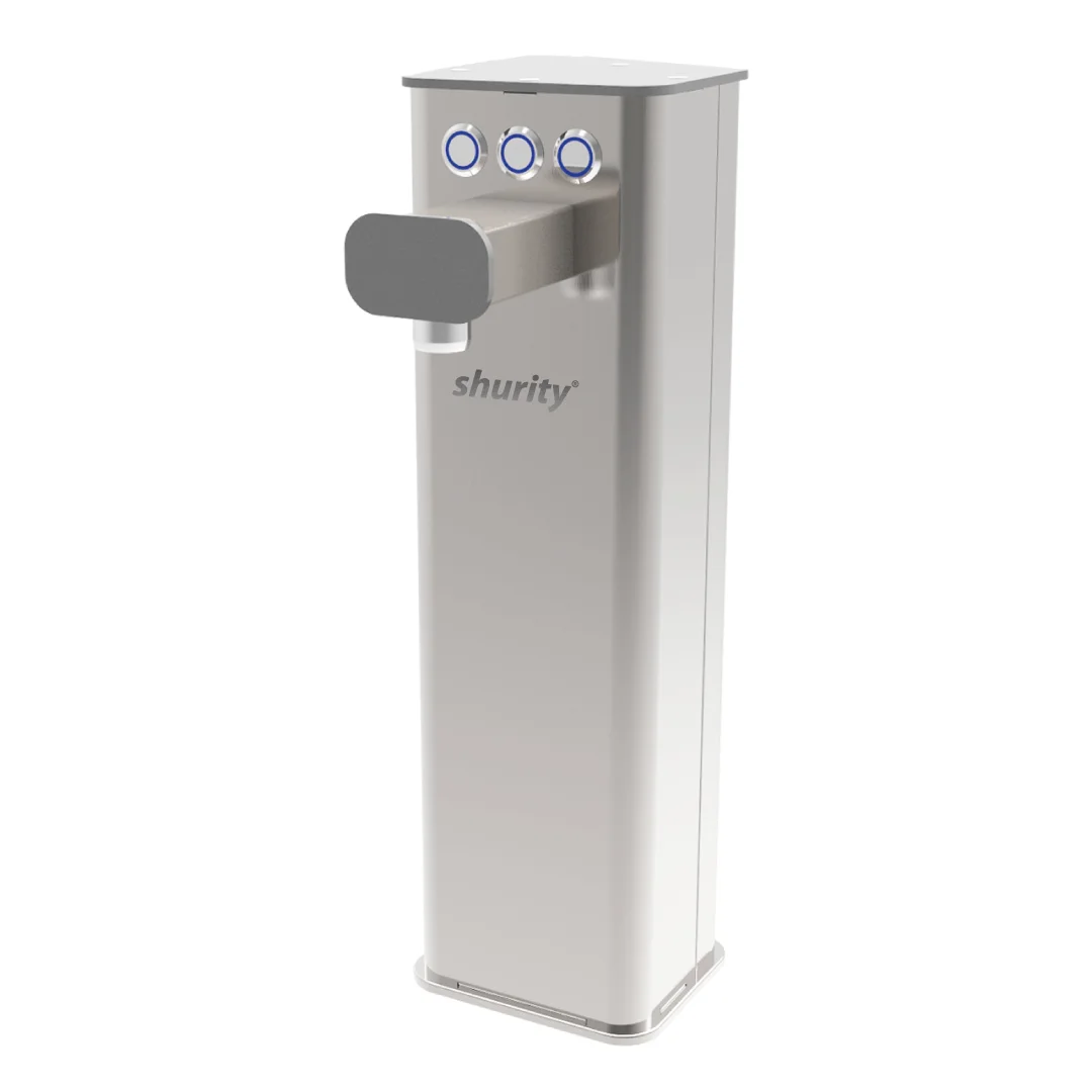 331059-IS Shurity Kora Colonnina meccanica 3 vie con pulsanti Inox/Grigia - immagine 1