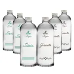 Pack Misto 6pz. - Bottiglia Shurity Puffy 75cl. Personalizzata Trasparente Acqua Liscia / Acqua Gassata con Tappo Argento
