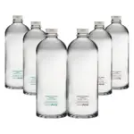 Pack Misto 6pz. - Bottiglia Puffy 75cl. Personalizzata Trasparente Acqua Liscia / Acqua Gassata con Tappo Argento (NO LOGO SHURITY) - immagine 2