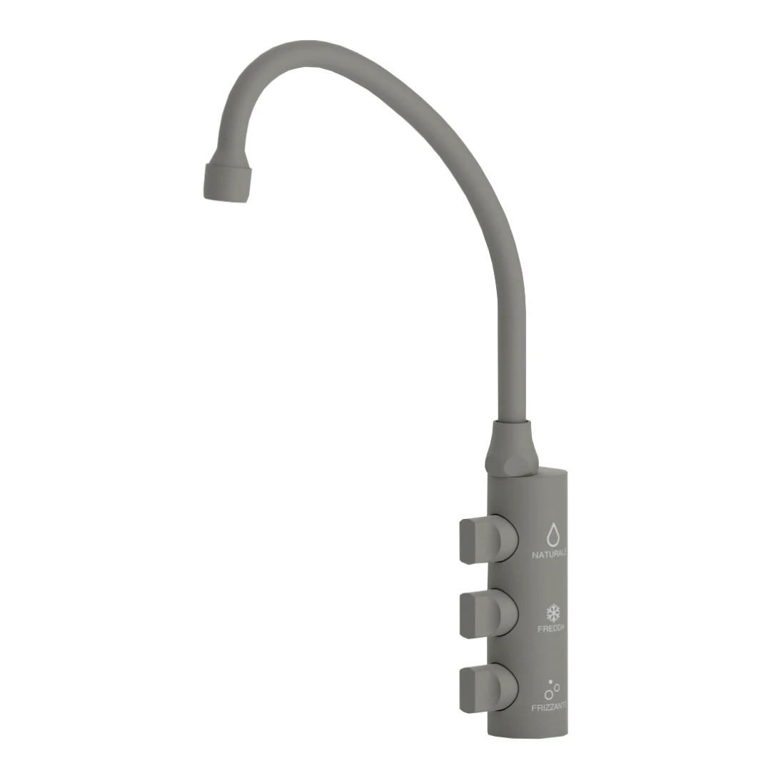 331221-GR Shurity Firenze Rubinetto di prelievo per depuratori 3 Vie 6mm. Grigio Tortora - immagine 1