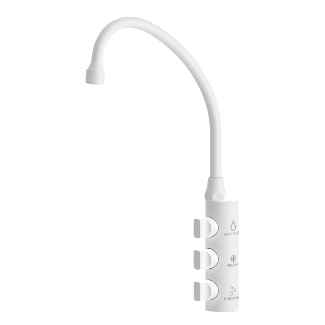 331221-WH Shurity Firenze Rubinetto di prelievo per depuratori 3 Vie 6mm. Bianco Opaco - immagine 1