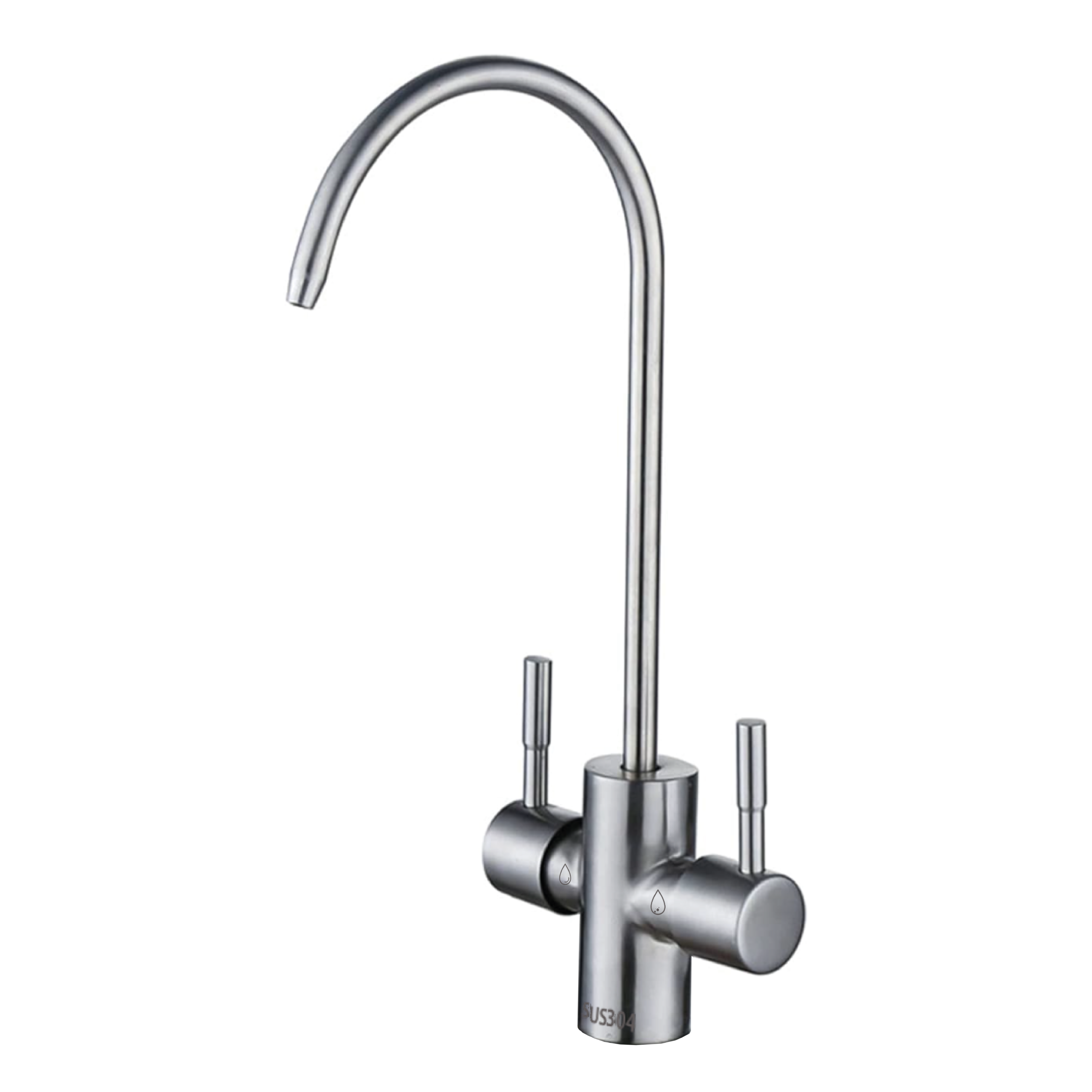 331343 Shurity Primary Rubinetto di prelievo per depuratori 2 Vie 1/4” Acciaio Inox Satinato - immagine 1