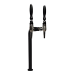 Shurity Fit Colonnina Meccanica 2 vie Nero Opaco con rubinetti Cromati - immagine 3