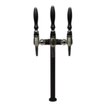 Shurity Fit Colonnina Meccanica 3 vie Nero Opaco con rubinetti Cromati