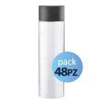 Pack 48pz. - Bottiglia Cilinder 50cl. Trasparente con Tappo Nero