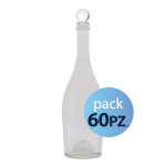 Pack 60pz. - Bottiglia Old 75cl. Trasparente con tappo Trasparente
