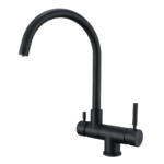 Shurity 470 Rubinetto da cucina Abbattibile sottofinestra 4 vie Nero Opaco