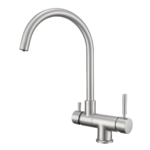 Shurity 470 Rubinetto da cucina Abbattibile sottofinestra 4 vie Nickel Spazzolato