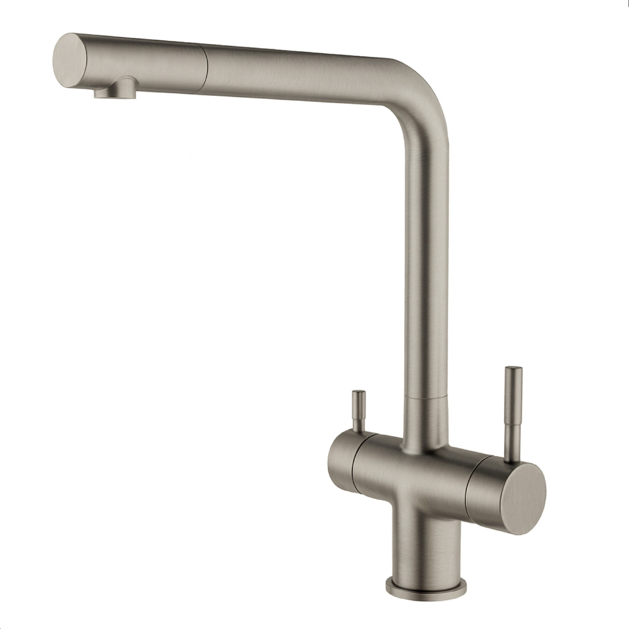 330994-NK Shurity 382 Rubinetto da cucina con Doccetta estraibile 3 vie Nickel Spazzolato - immagine 1