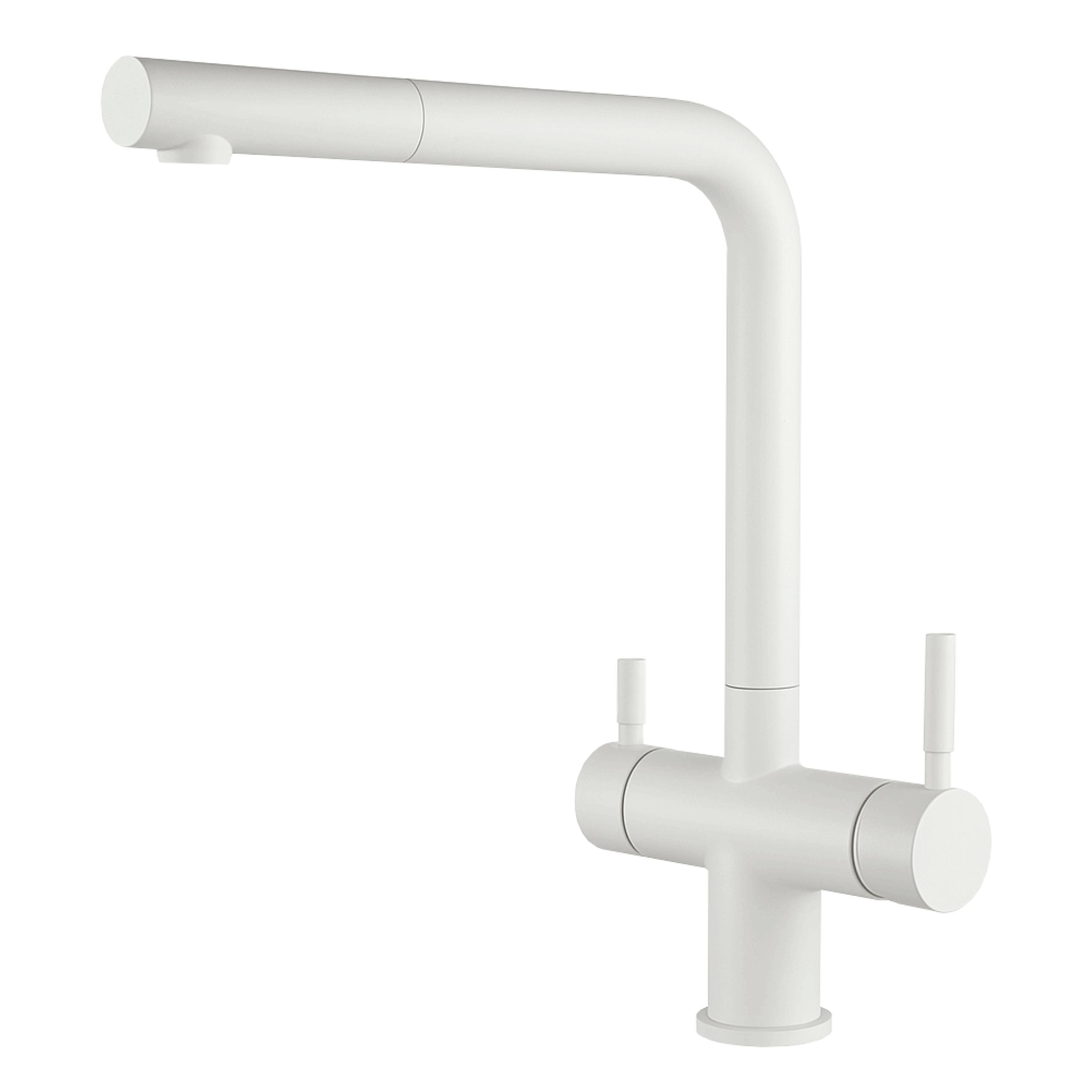 330994-WH Shurity 382 Rubinetto da cucina con Doccetta estraibile 3 vie Bianco - immagine 1