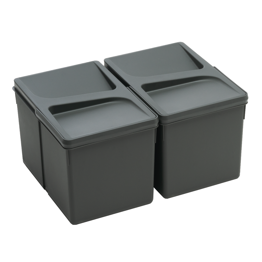 331415 Set 2Pz. - Shurity Dif Dresser Pattumiera raccolta differenziata 12Lt. per base cassettone - h.216mm - immagine 1