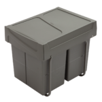 Shurity Dif Slide Pattumiera da incasso per raccolta differenziata 40Lt. (20Lt. + 20Lt.)