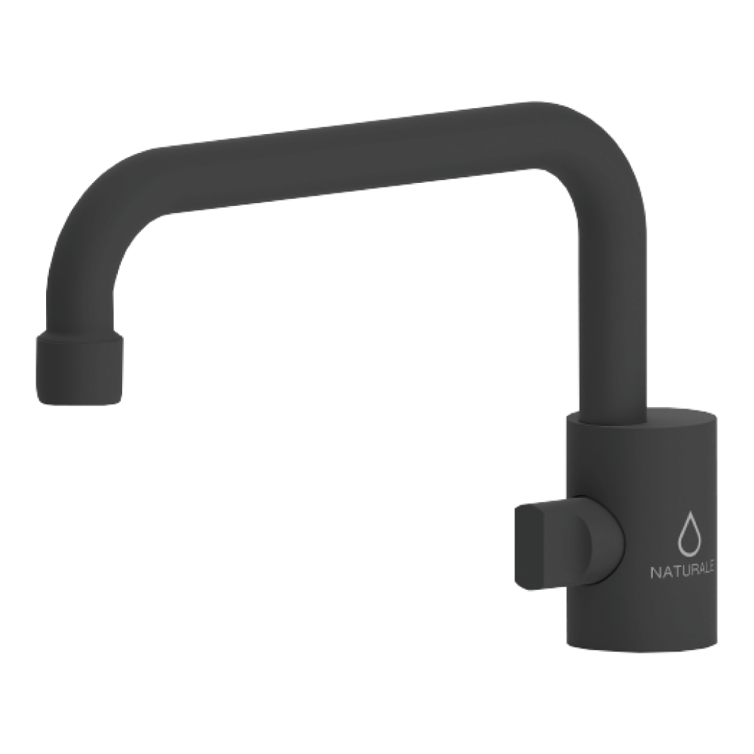 NAPOLI1-BK Shurity Napoli Rubinetto di prelievo Sottofinestra per depuratori 1 Via 6mm. Nero Opaco - immagine 1